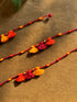 Red Multi Tassels Patwa Anklet- 1pc